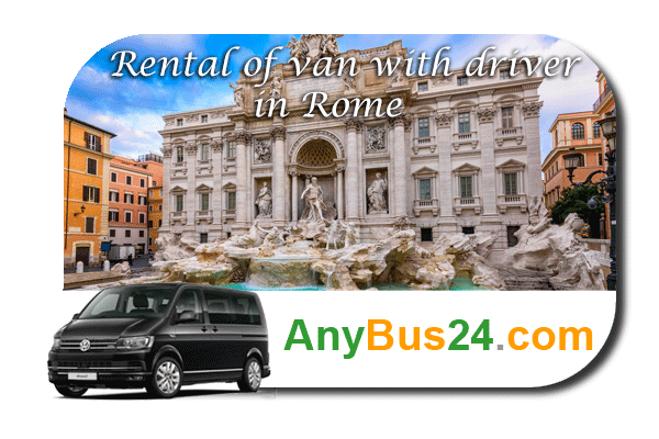 Rental of minibus with driver in Rome